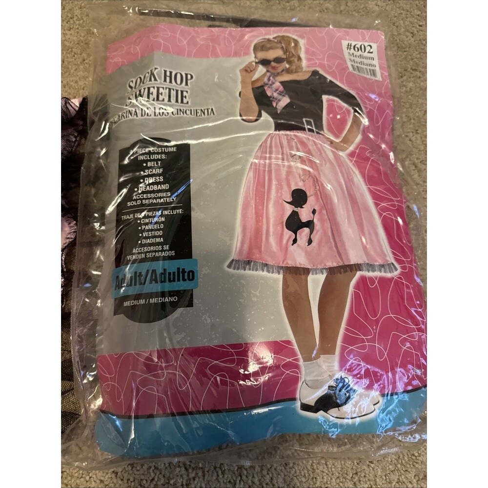 Sock Hop Sweetie, 50's style, Adult, 3 pc, Size M costume, Poodle Skirt